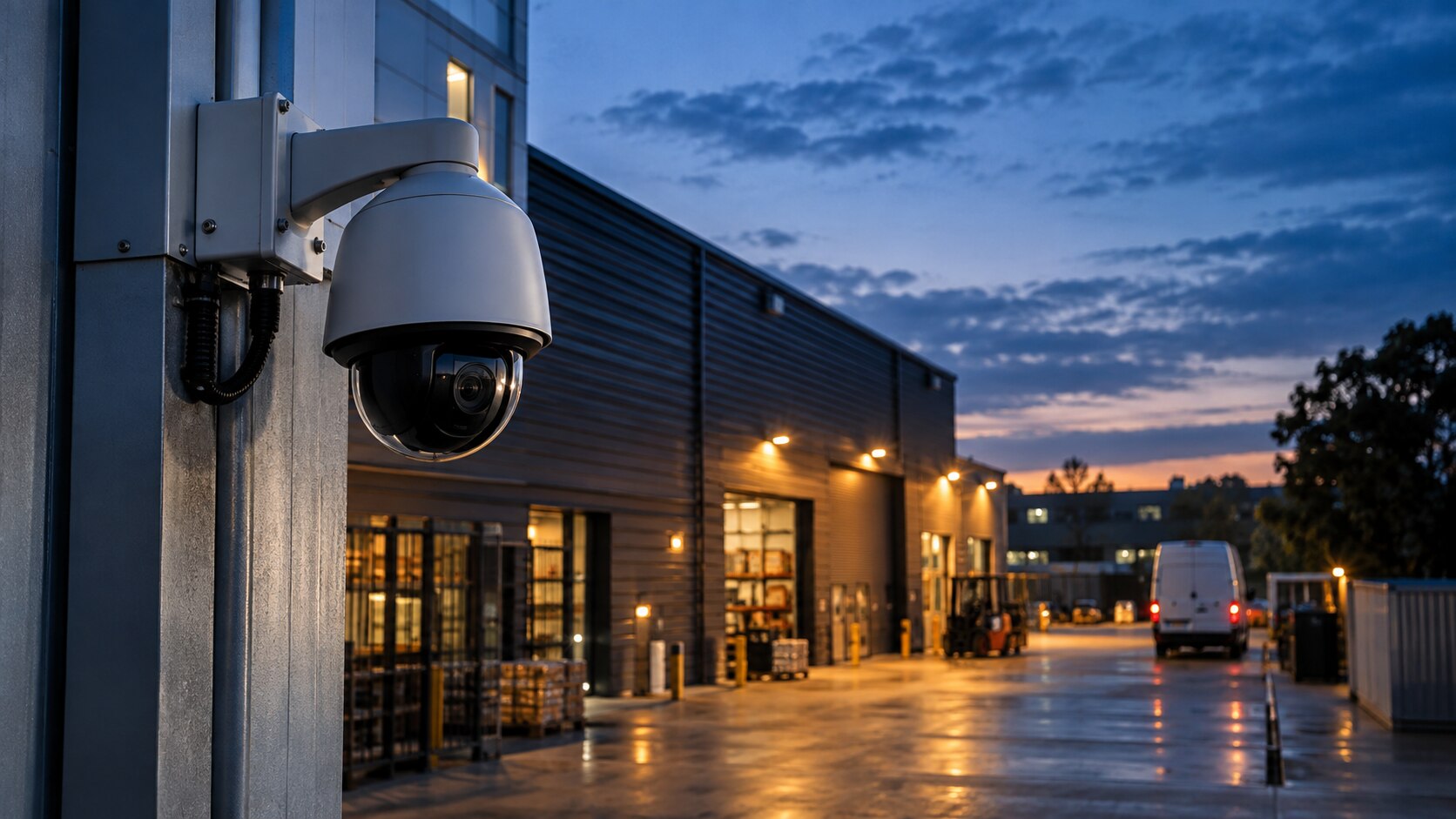 Connected CCTV protecting a commercial site